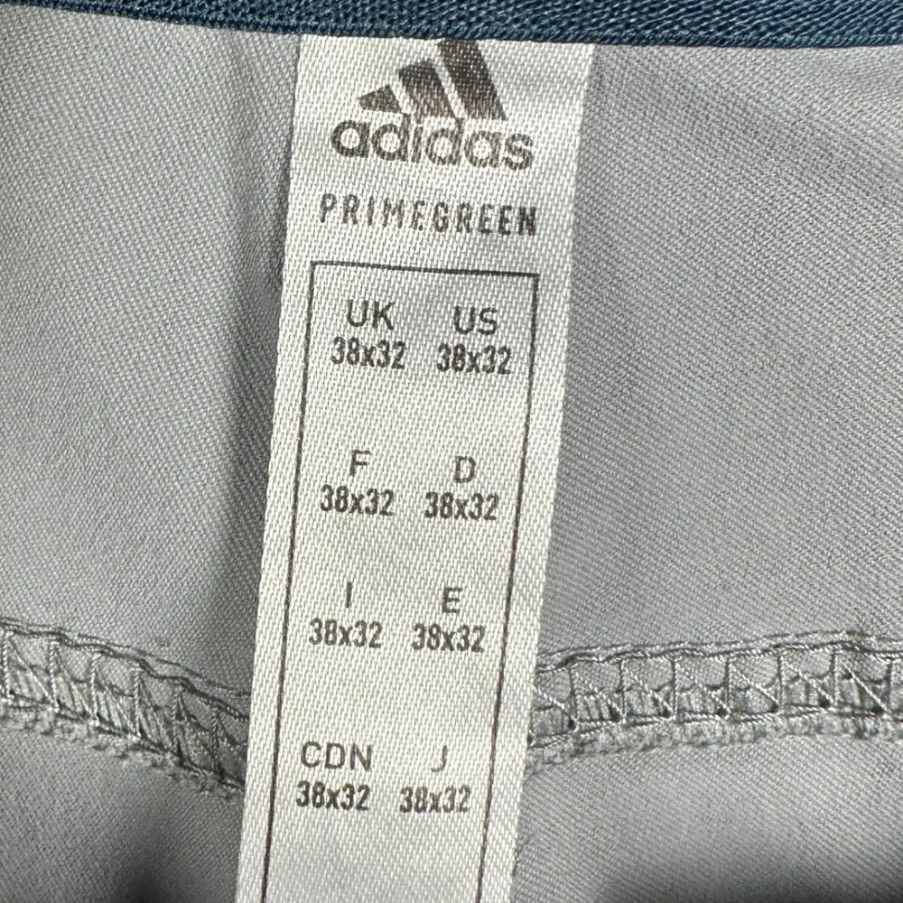Adidas Golf Go-To 5 Pocket Pants Mens 38X32 Grey Tapered Fit Primegreen Stretch
